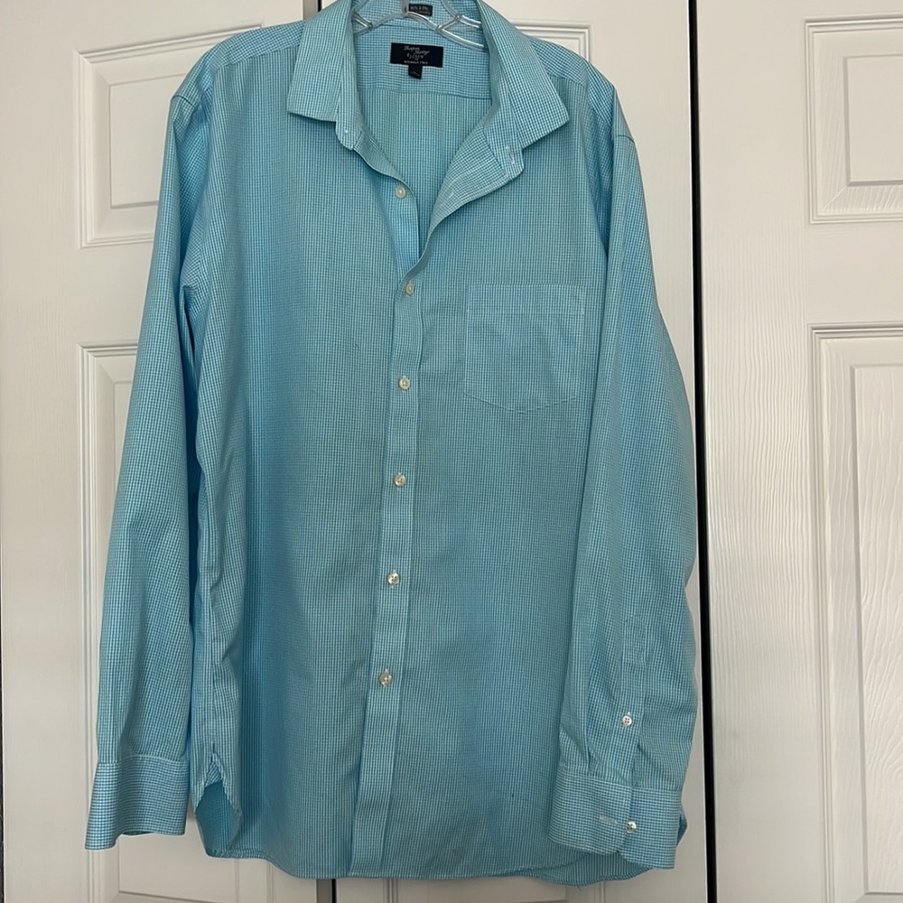 Sky Blue Wrinkle Free Collared Button Down J.Crew Men XL
